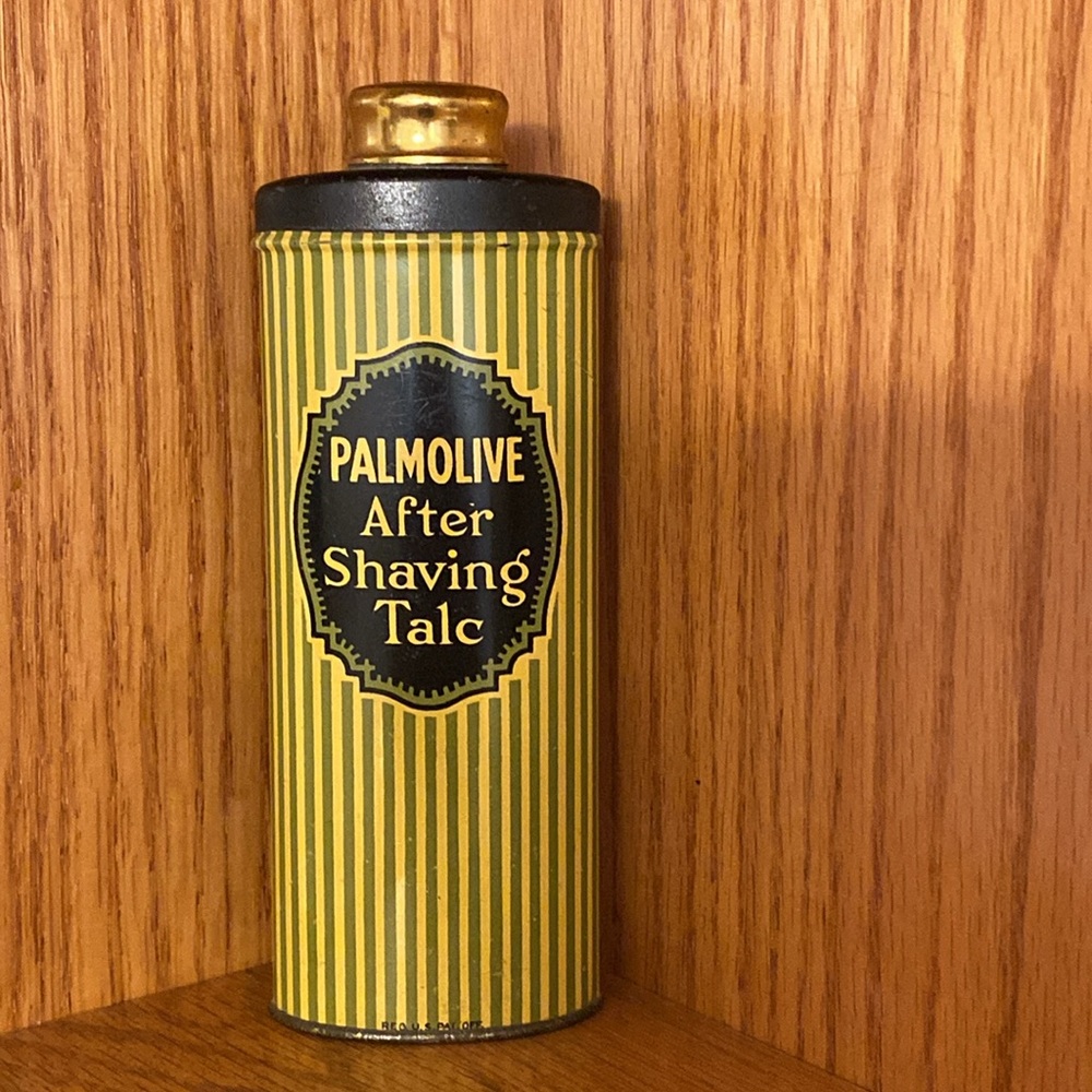 Vintage Palmolive After Shave Talc for Men Advertising Tin